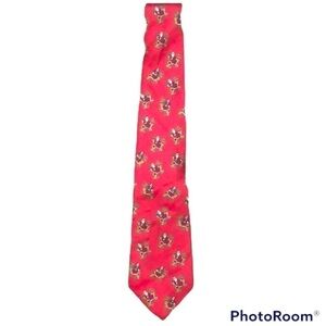 Perry Ellis Portfolio 100% Silk Festive Christmas Holiday Tie . Made In the USA